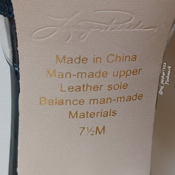 *𝓥𝓲𝓷𝓽𝓪𝓰𝓮 𝓛𝓾𝓬𝔂 𝓟𝓮𝓻𝓮𝓭𝓪 Patent Leather Vinyl Mule Heels M ⚫ - Picture 9 of 9